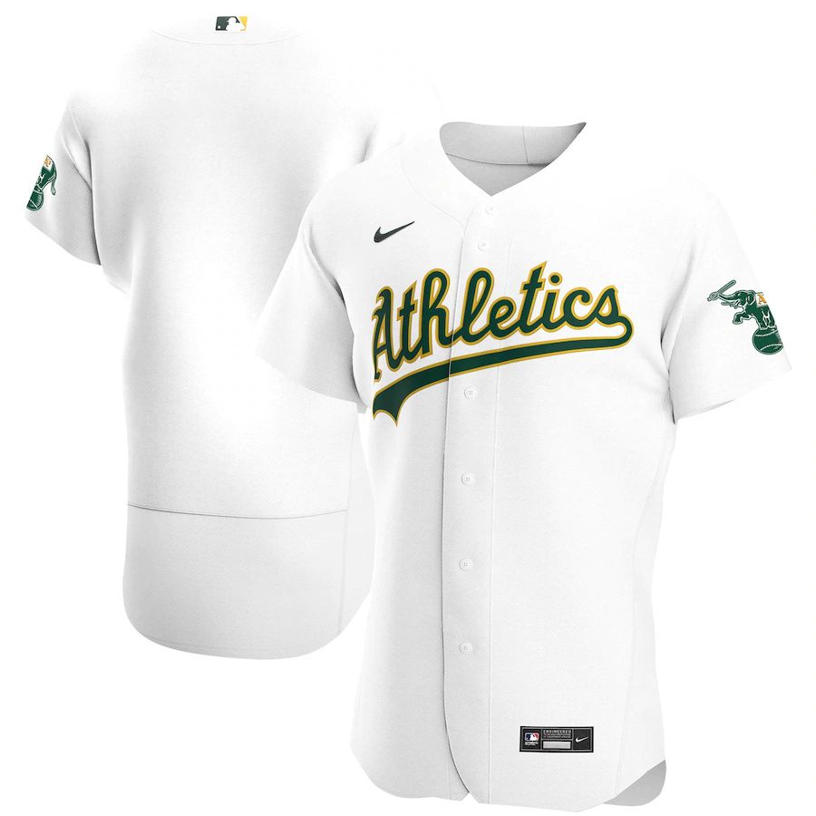 Mens Oakland Athletics Nike White Home Authentic Team MLB Jerseys